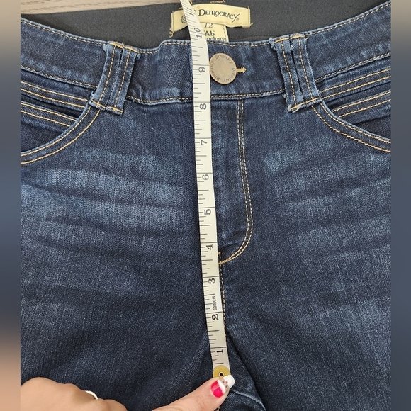 Democracy Ab technology Jeans Womens 12 Dark Blue Denim Skinny Ankle - Picture 8 of 10